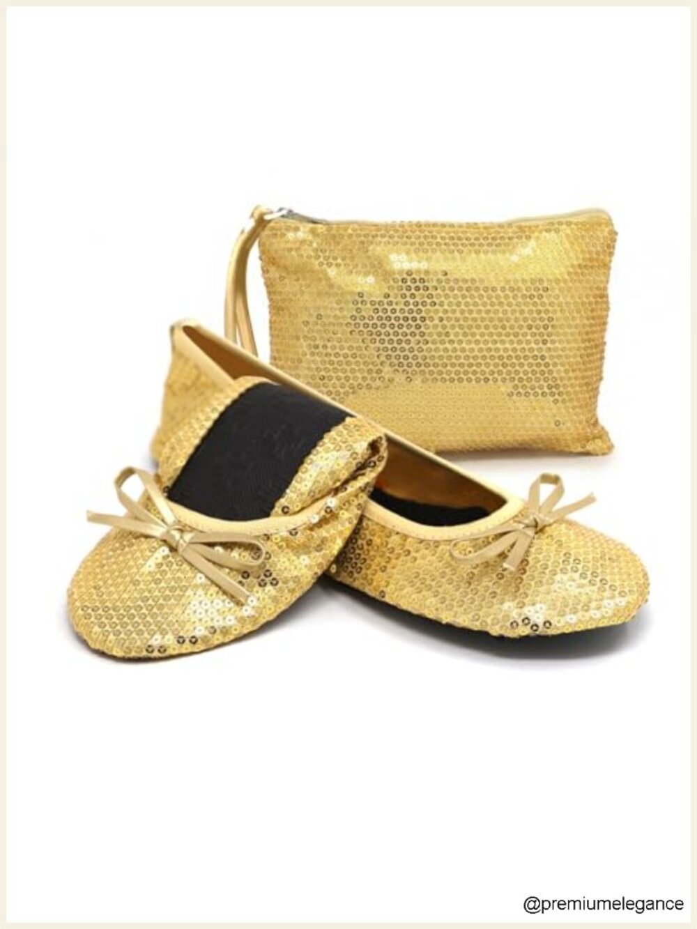 Foldable Sequin Shoes for Women | Comfortable Dressy Flats for Weddings Parties